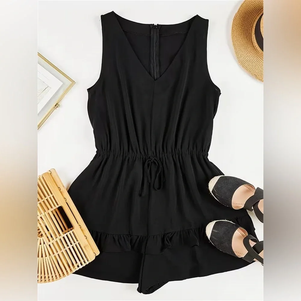Flowy Black Romper